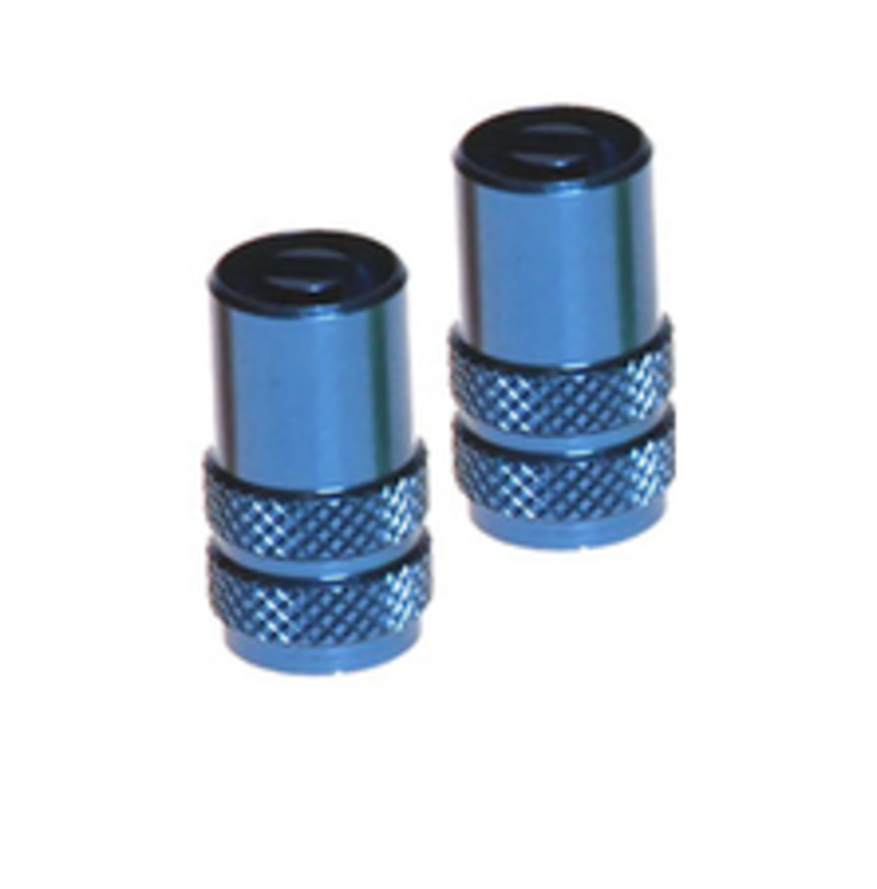 Tapas de válvula RFX Sport Series con llave de válvula 2 uds - azul