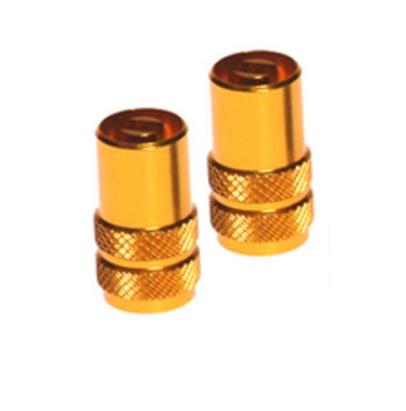 Tapas de válvula RFX Sport Series con llave de válvula 2 uds - oro