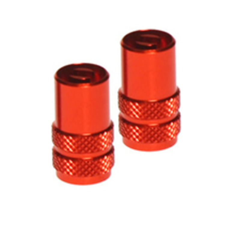 Tapas de válvula RFX Sport Series con llave de válvula 2 uds - naranja