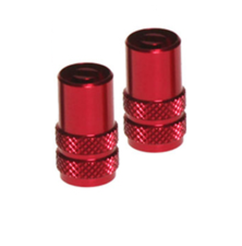 Tapas de válvula RFX Sport Series con llave de válvula 2 uds - rojo