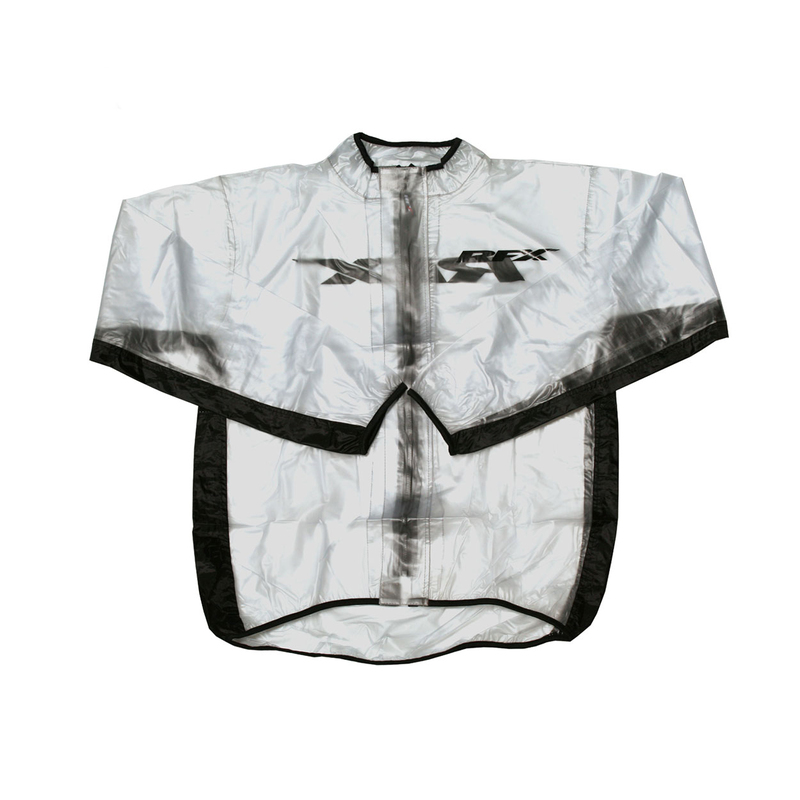 Chaqueta impermeable RFX Sport Series, talla joven S - transparente/negro / 6- 8