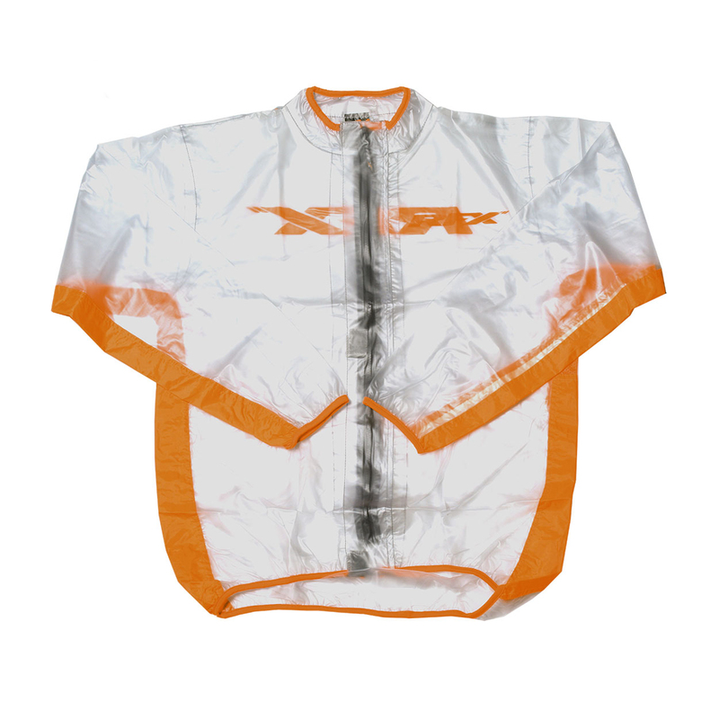 Chaqueta impermeable RFX Sport Series, talla joven L - transparente/naranja / 10- 12