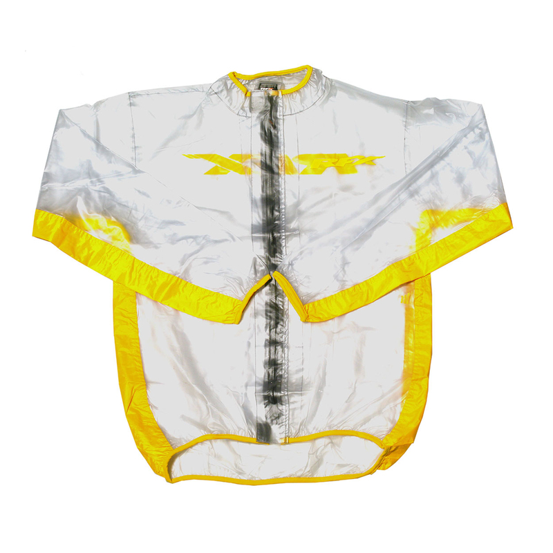 Chaqueta impermeable RFX Sport Series, talla adulto M - transparente/amarillo