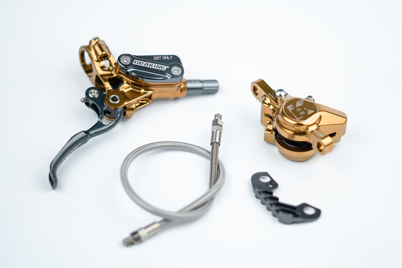 Kit completo de frenos BRAKING Incas 2.0 Ø5mm - Latiguillos kevlar y acero trenzado