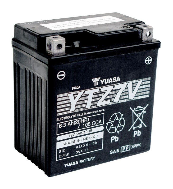 Batería YUASA Sin mantenimiento activada de fábrica  - YTZ7V FA