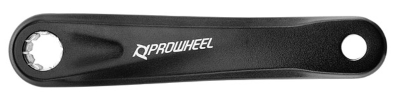 Biela derecha PROWHEEL E-Bike aluminio 165mm ISIS - Bosch / Bafang / Yamaha