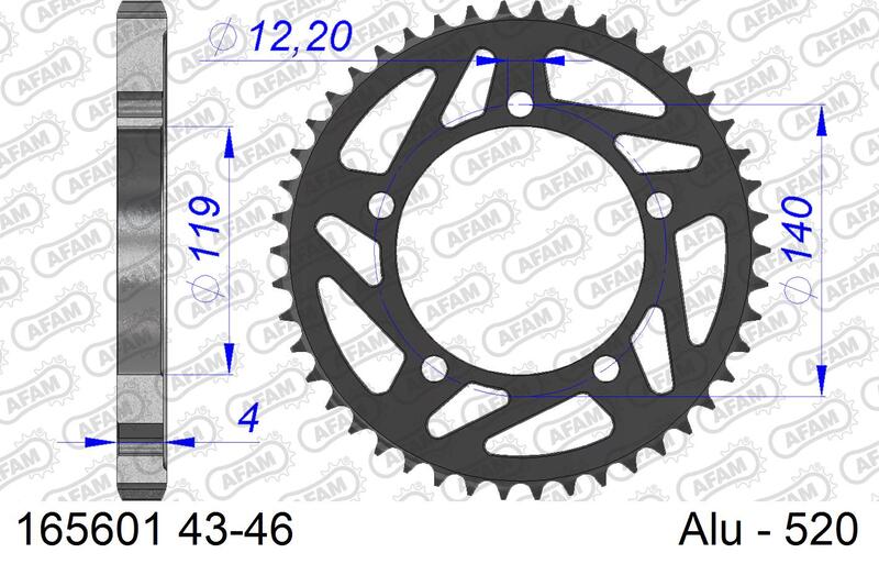 AFAM Rear Sprocket Alu Standard - 520