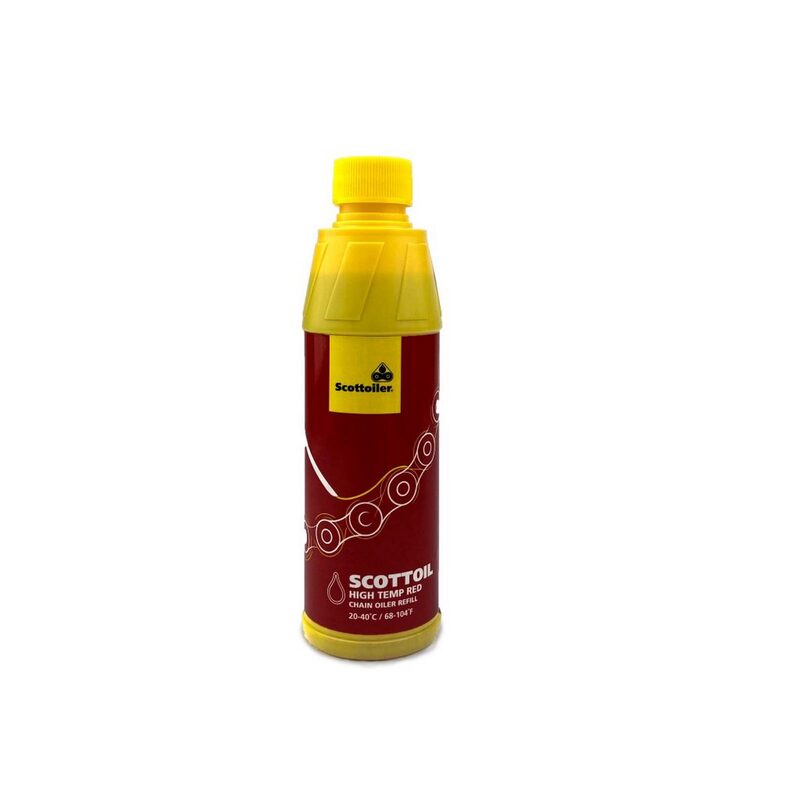 Lubricante SCOTTOILER High Temp Red para sistemas de lubricación de cadena - Bote 250ml