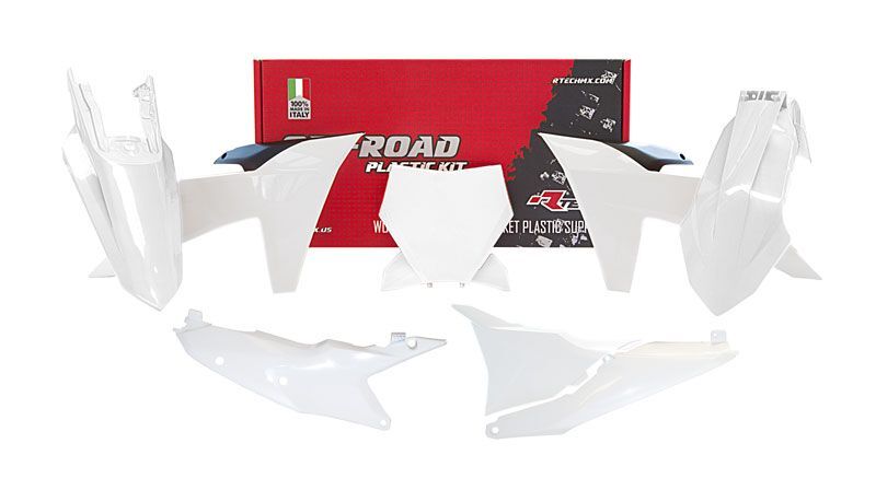 Kit de plástica RACETECH (6 pcs ) - Blanco / Negro