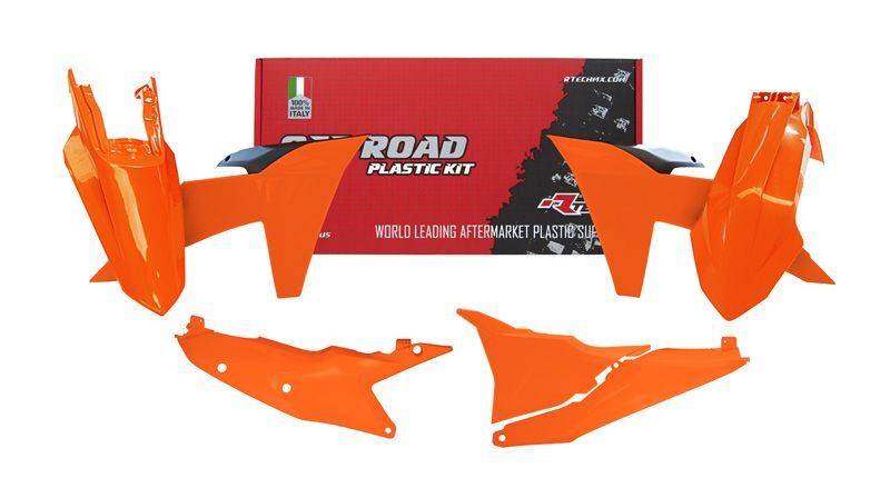 Kit de plástica RACETECH (5 pcs ) - Naranja / Negro