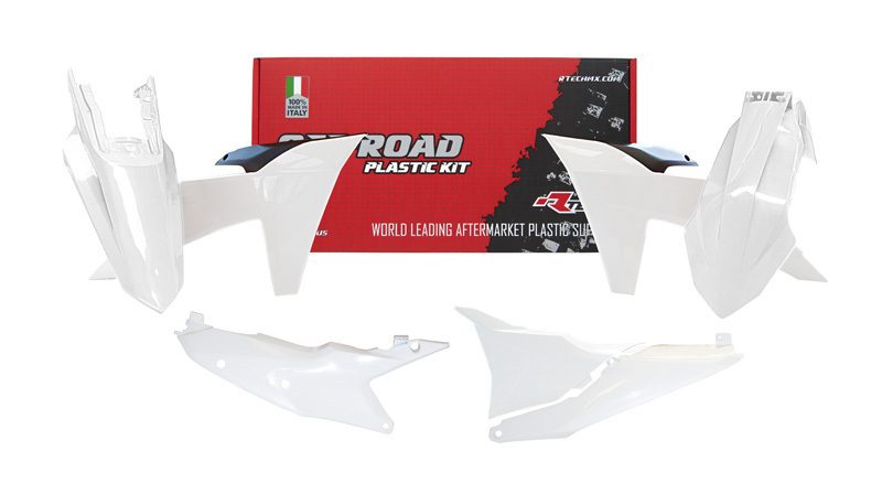 Kit de plástica RACETECH (5 pcs ) - Naranja / Blanco