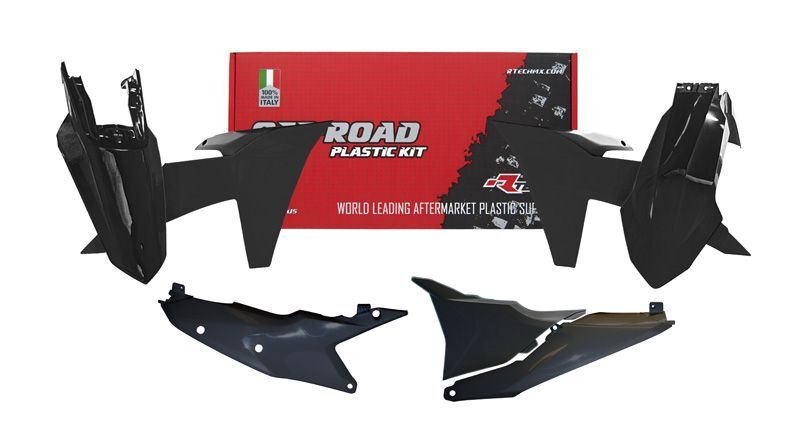 Kit de plástica RACETECH (5 pcs ) - Negro / Negro