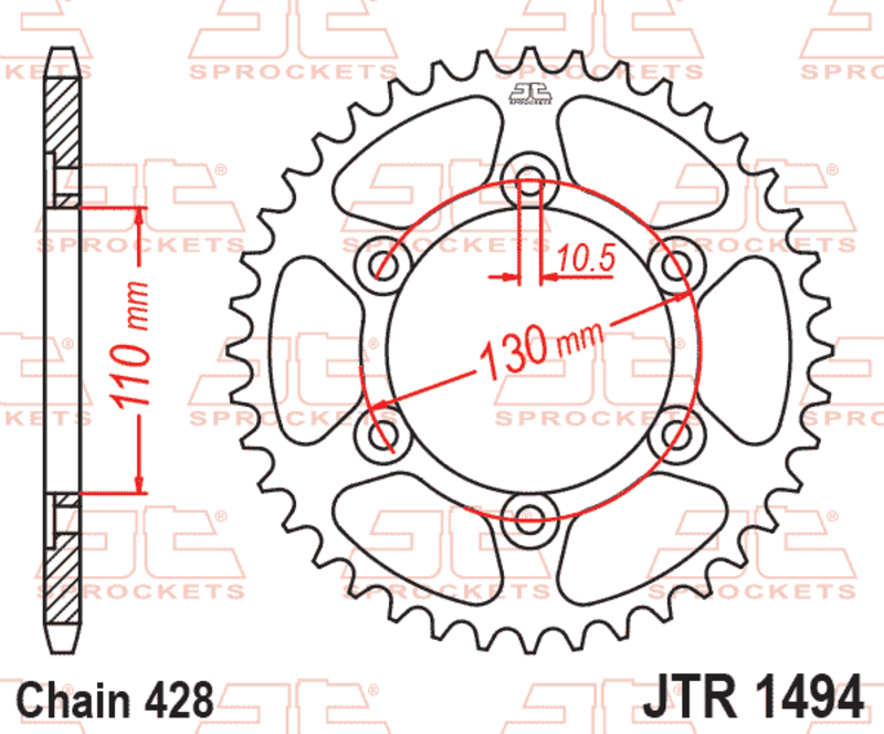 Corona JT SPROCKETS acero estándar 1317 - 525