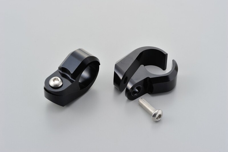 Juego de abrazaderas para barra de refuerzo de manillar DAYTONA aluminio anodizado negro - Ø22,2mm