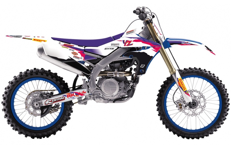 Kit de adhesivos + funda de asiento BLACKBIRD Replica Team Yamaha Factory 23, 50th Anniversary
