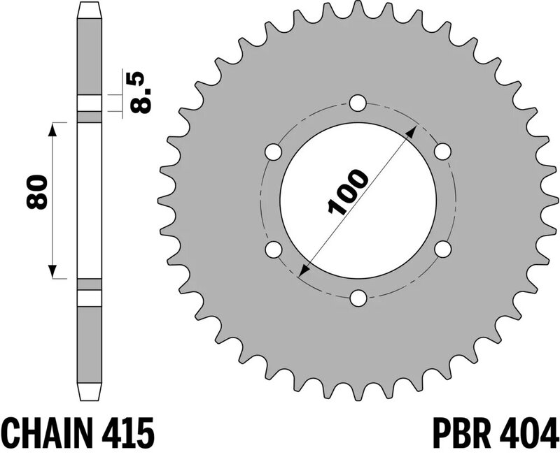 Corona PBR acero C45 estándar 404 - 415