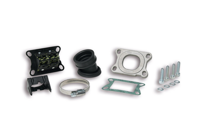 Sistema de admisión MALOSSI X360 MHR inclinado Ø28-35mm longitud 27mm - Motor Derbi / Minarelli