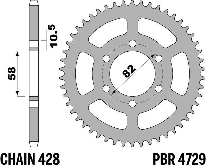 Corona PBR acero estándar 4729 - 428