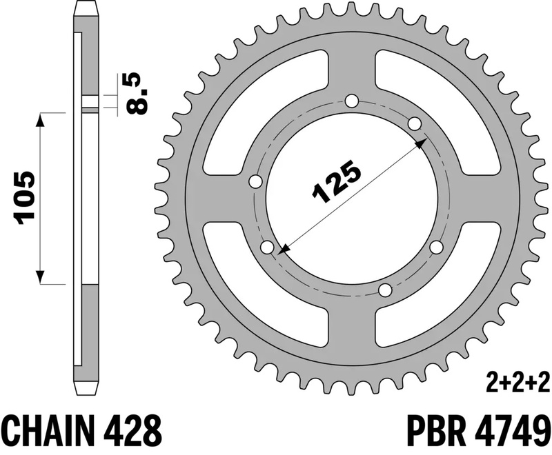 Corona PBR acero estándar 4749 - 428