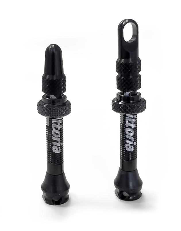 Set de 2 válvulas tubeless VITTORIA Multiway 40mm - Aluminio negro