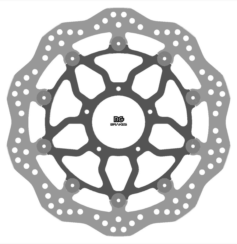 Disco de freno NG BRAKES ondulado flotante