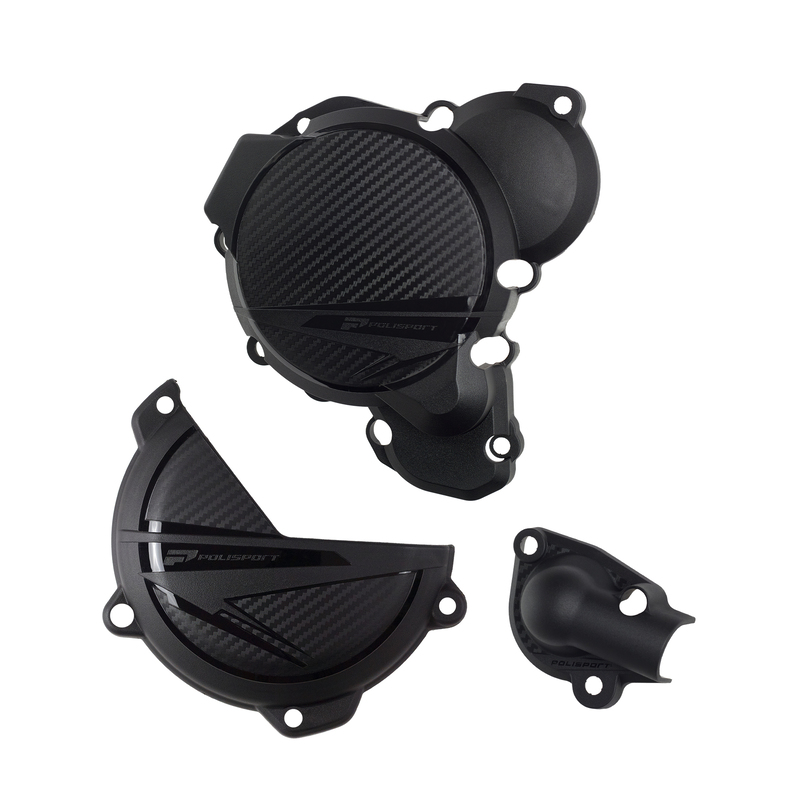 Protector tapa de embrague, encendido y bomba de agua POLISPORT - Negro