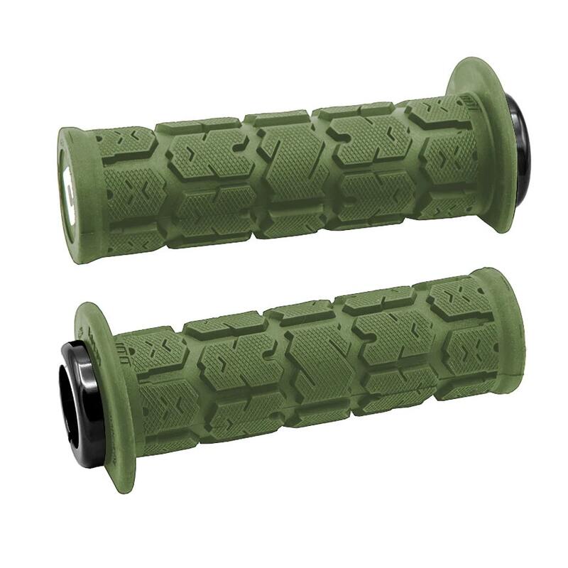 Puños ODI Roque 2.1 Lock-On 125mm Quad / Moto de agua - Army Green / Negro