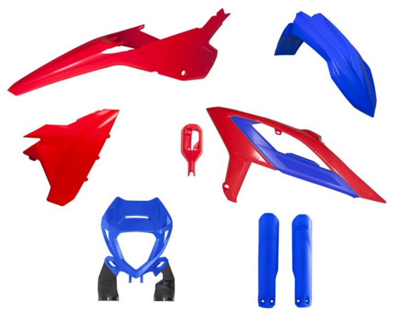 Kit de plástica RACETECH (6 pcs ) - Azul oscuro / Rojo