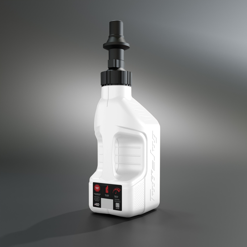 Garrafa de gasolina TUFF JUG blanco con tapón Ripper G3 - 1,25G/5L