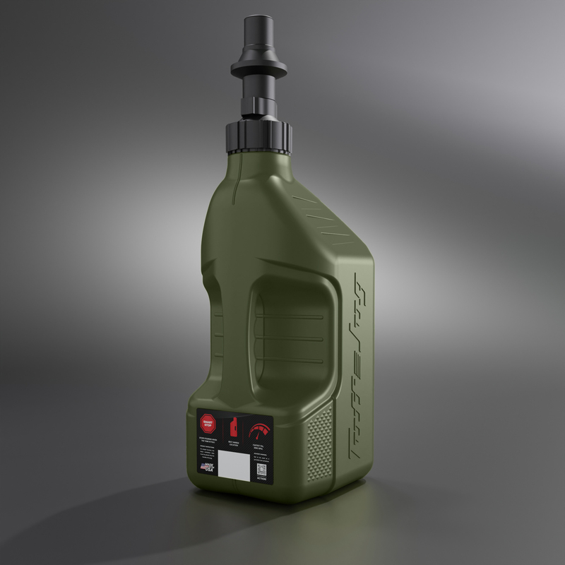 Garrafa de gasolina TUFF JUG verde bosque con tapón Ripper G3 - 2,5G/10L