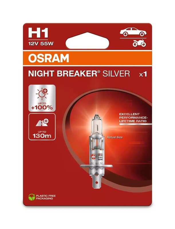 Lámpara OSRAM Night Breaker Silver H1 12V / 55W - 1 ud