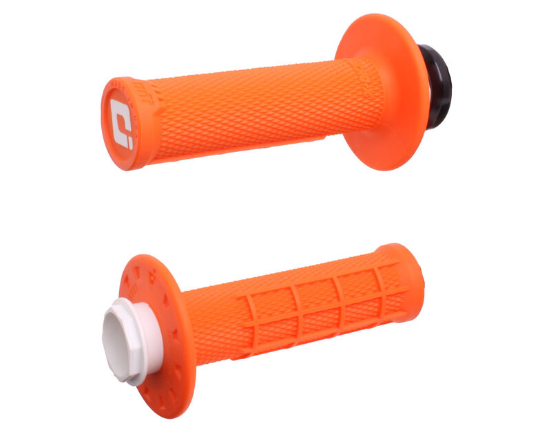 Puños ODI Micro-X Lock-On medio gofrados - Naranja / Negro