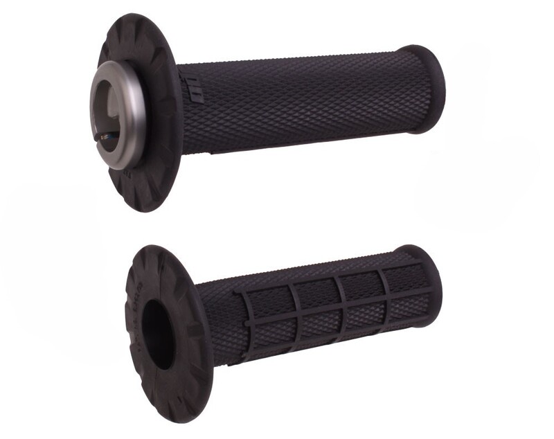 Puños universales ODI Lock-On medio gofrados Ø22,2mm - Negro / Negro