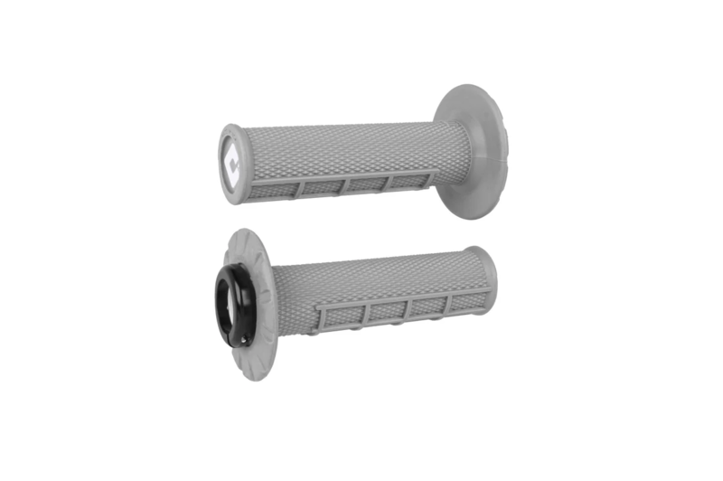 Puños ODI ATV v2.1 Lock-On medio gofrados - Gris / Plata
