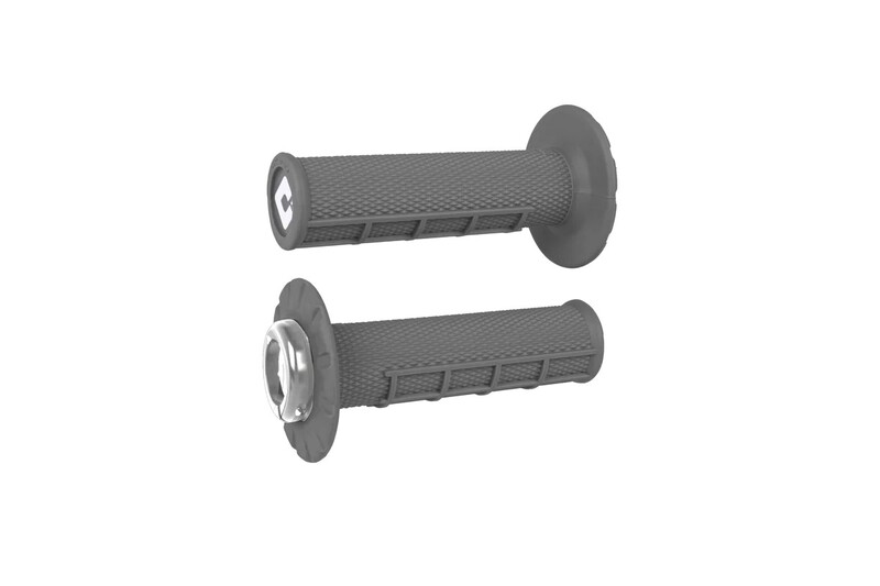 Puños ODI ATV v2.1 Lock-On medio gofrados - Gris / Grafito