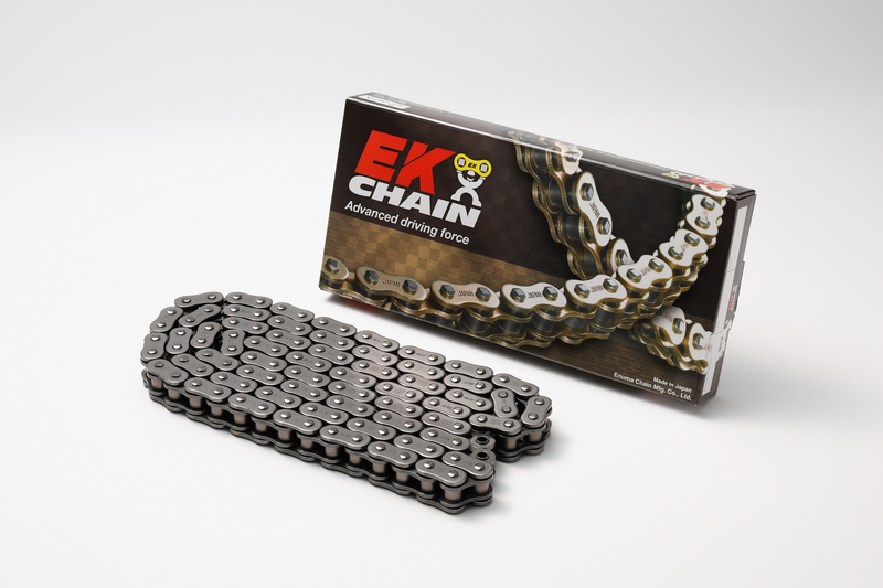 Cadena de transmisión EK CHAIN 525 ZVX3 - Retenes NX-Ring - Cierre tipo remache