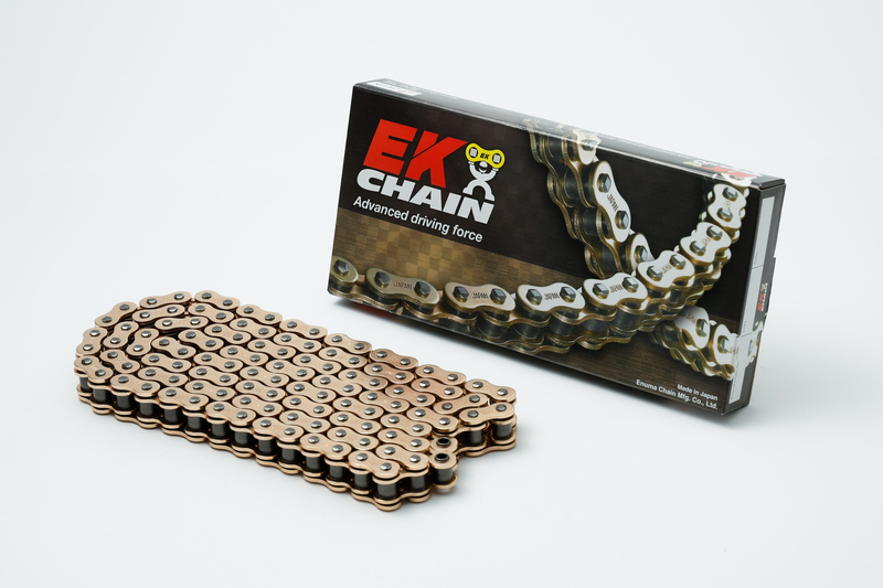 Cadena de transmisión EK CHAIN 530 SRX2 - Retenes QX-Ring - Cierre tipo remache