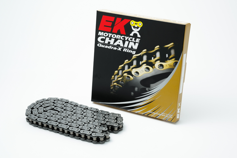 Cadena de transmisión EK CHAIN 530 ZVX3 - Retenes NX-Ring - Cierre tipo remache