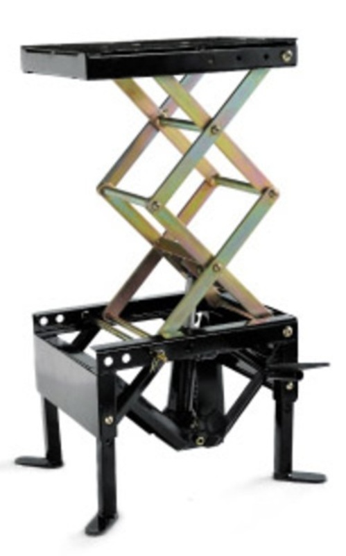 Elevador hidraulico central off road VECTOR negro (ruedas no incluidas)