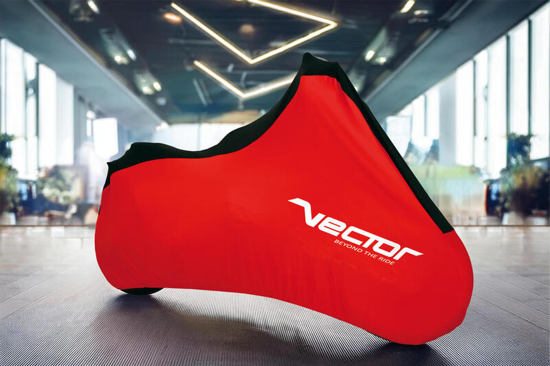 Funda de moto para interior VECTOR Stretch para moto/scooter - Rojo - L