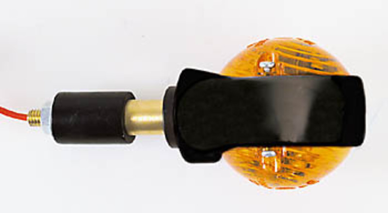 Intermitente para manillar HIGHSIDER smart Ochsenauge - cristal naranja - homologado E - Pareja