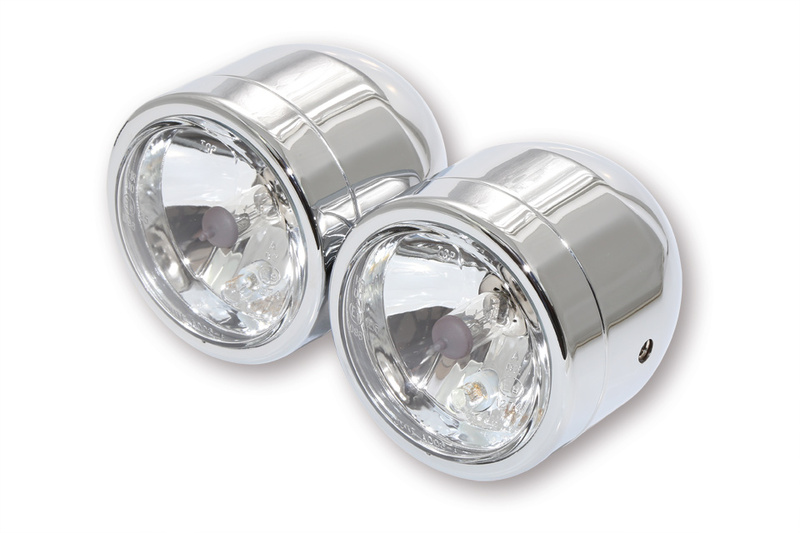 Set de doble faro de largo alcance HIGHSIDER smart, cromado (3-1/2")