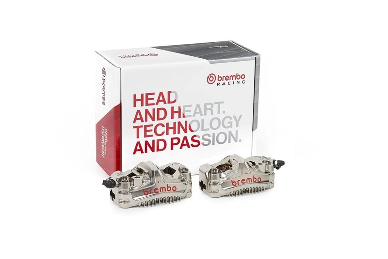 Juego de pinzas de freno delanteras axiales BREMBO UPGRADE GP4-MS 4 pistones Ø30mm