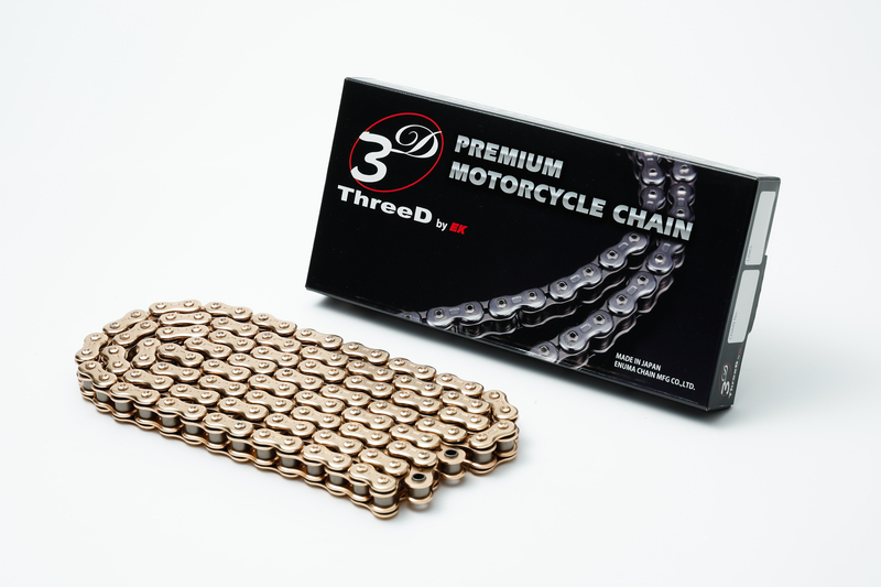 Cadena de transmisión EK CHAIN ThreeD® 520 Z/3D - Retenes QX2-Ring - Cierre tipo remache