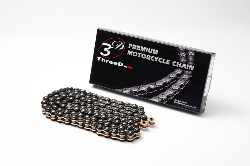 Cadena de transmisión EK CHAIN ThreeD® 520 Z/3D - Retenes QX2-Ring - Cierre tipo remache