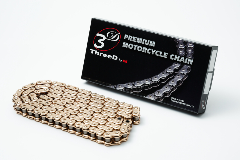 Cadena de transmisión EK CHAIN ThreeD® 525 SPR/3D - Retenes NX-Ring - Cierre tipo remache
