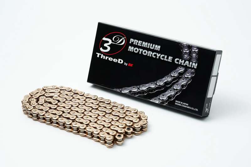 Cadena de transmisión EK CHAIN ThreeD® 520 RV/3D - Retenes NX-Ring - Cierre tipo remache