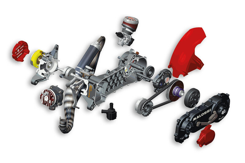Motor completo MALOSSI 95cc RC-One sin montar