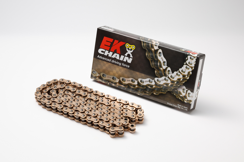 Cadena de transmisión EK CHAIN 520 SRX2 - Retenes QX-Ring - Cierre tipo clip