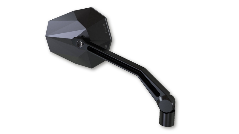 Retrovisor de manillar HIGHSIDER pro Stealth -X2 - con intermitentes LED - negro - Pareja